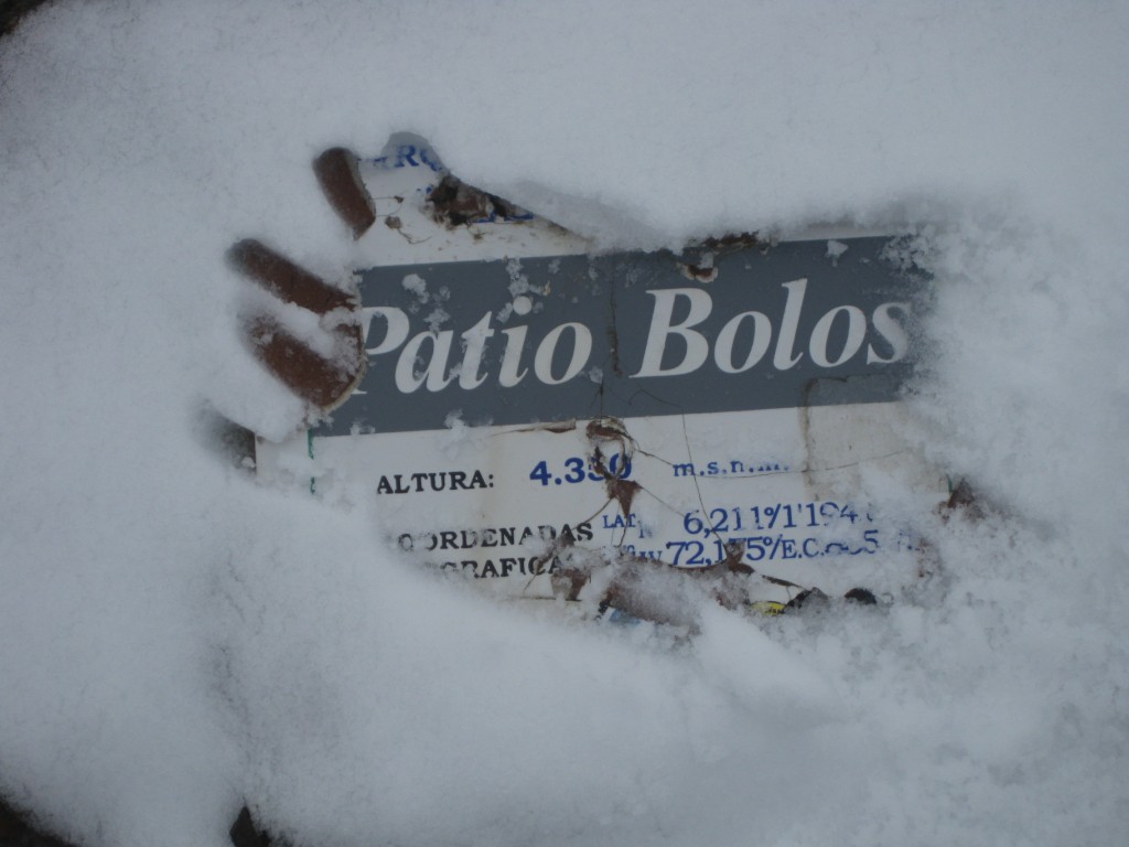 Der Pass "Patio Bolos" bei Schnee