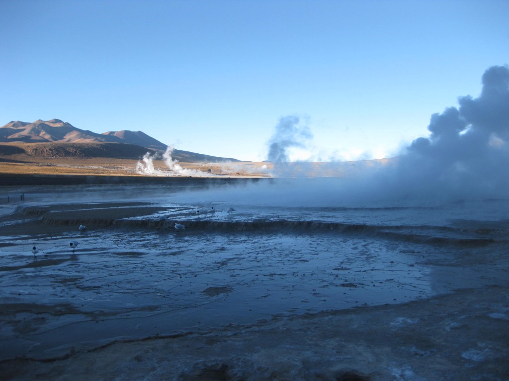 Geysirfeld "El Tatio" zum Sonnenaufgang