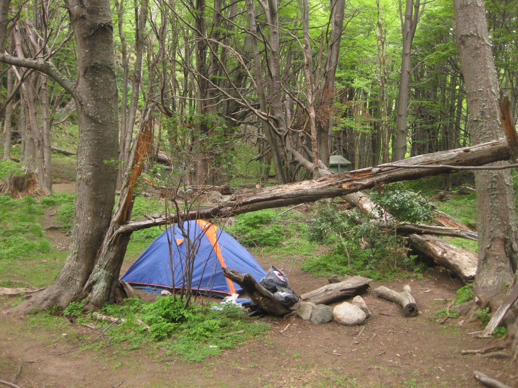 Zelten im Nationalpark Torres del Paine, hier am Campingplatz Los Guardas